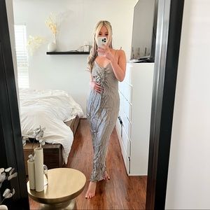 NWT Zara cinched maxi dress. Size US XS.